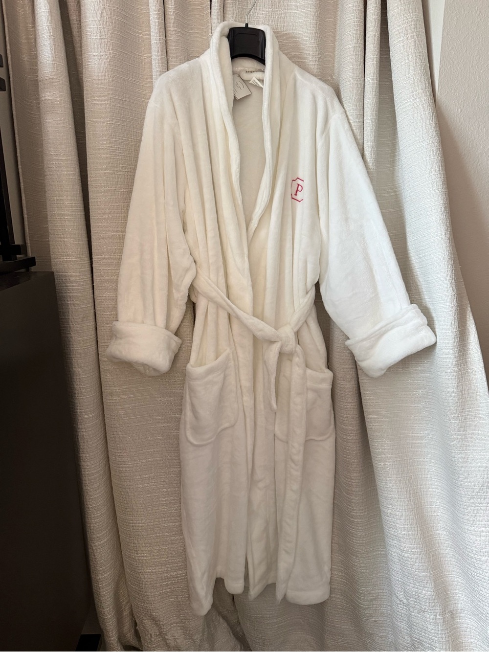 POTTERY BARN Lux Cozy ROBE WHITE Sz XL New